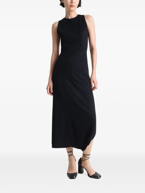 LEMAIRE twisted-hem midi dress - Black - zdjęcie produktu nr 2