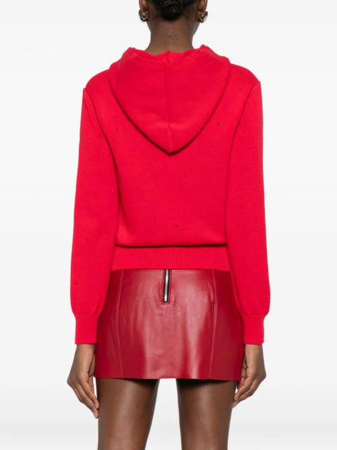 Gimaguas number hooded cardigan - Red