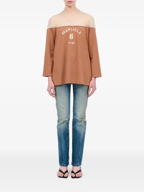 MM6 Maison Margiela printed T-shirt - Brown - zdjęcie produktu nr 2