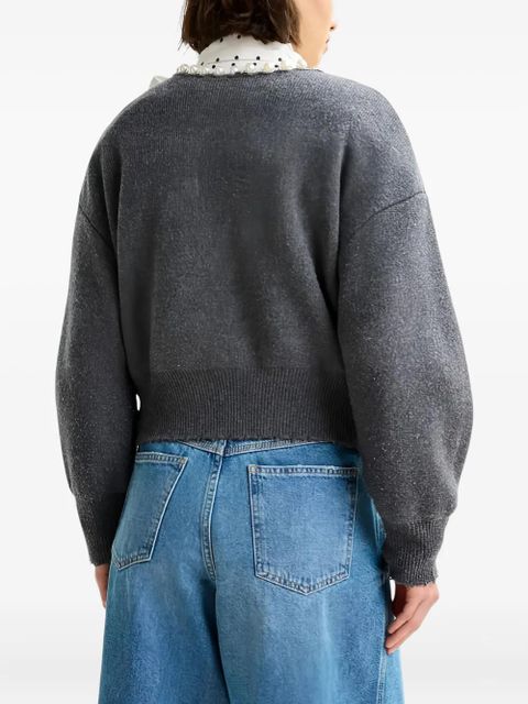 Essentiel Antwerp pearl-embellished cardigan - Grey