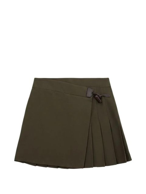 LOEWE pleated mini skirt - Green - zdjęcie produktu nr 1