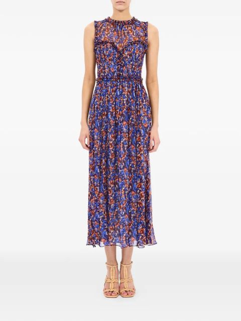 Ulla Johnson Kasia ruffled silk midi dress - Purple - zdjęcie produktu nr 1