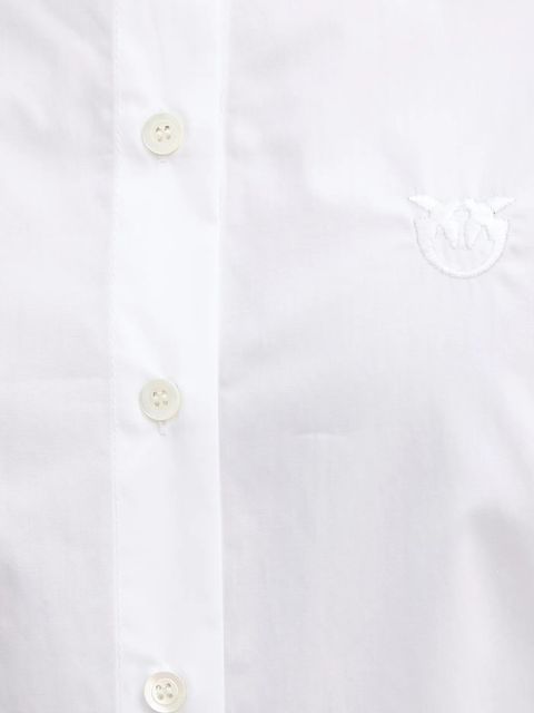 Pinko koszula bawełniana damska kolor biały relaxed z kołnierzykiem klasycznym 105591 A2T4