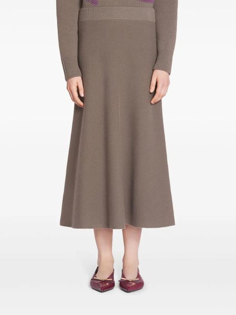 Lanvin flared midi skirt - Brown