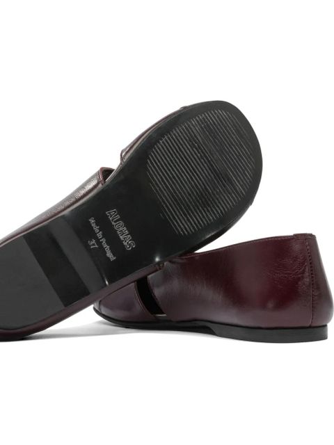 ALOHAS Ravena Rift burgundy leather ballet flats - Red
