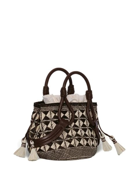 Johanna Ortiz mini Fluid Grace geometric-pattern tote bag - Brown - zdjęcie produktu nr 2