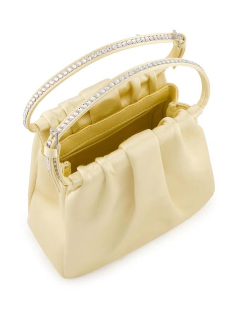 Amina Muaddi Vittoria Crystal satin tote bag - Neutrals