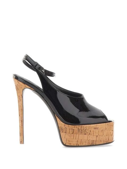 The Attico Ornella ankle-strap heeled sandals - Black - zdjęcie produktu nr 1