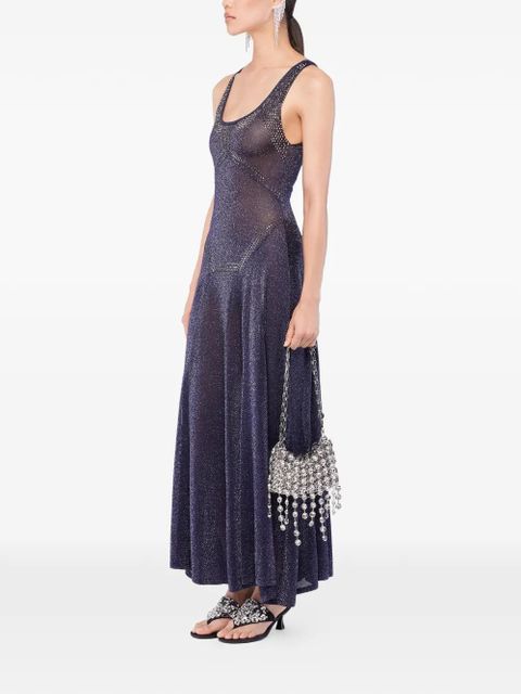 Rabanne flared hotfix knit dress - Blue - zdjęcie produktu nr 2