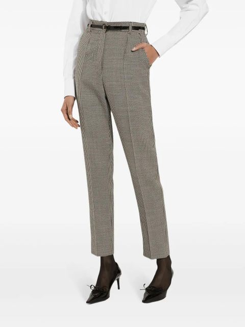Dolce & Gabbana houndstooth wool trousers - Brown