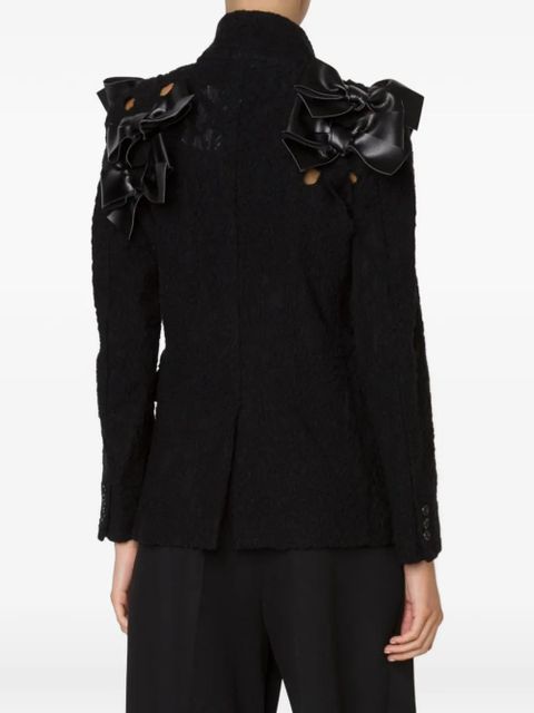Comme Des Garçons single-breasted bow-detail blazer - Black