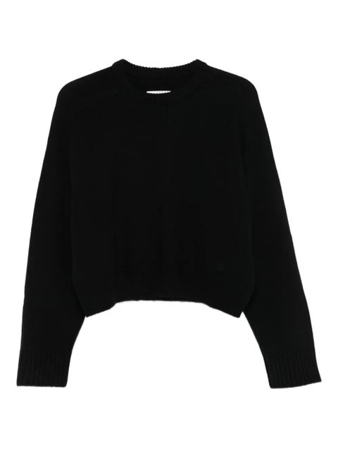 LouLou de Saison round-neck crop sweater - Black - zdjęcie produktu nr 1