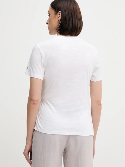 Tommy Hilfiger t-shirt bawełniany damski kolor biały WW0WW44559 - zdjęcie produktu nr 2
