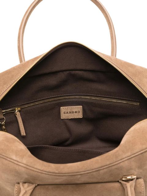 SANDRO suede tote bag - Brown
