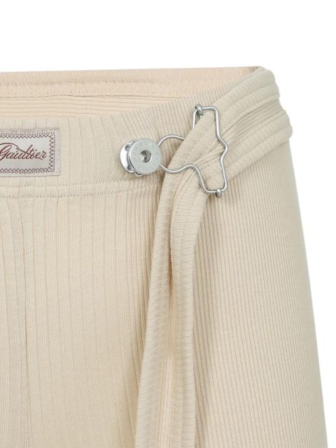 Jean Paul Gaultier ribbed shorts - Neutrals