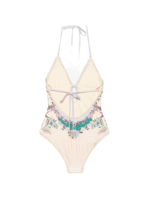 ZIMMERMANN Indra crochet-detail swimsuit - Neutrals - zdjęcie produktu nr 2