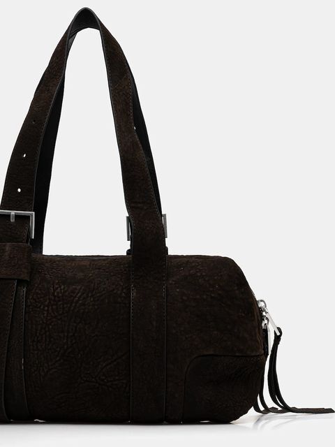 AllSaints torebka zamszowa kolor brązowy W617XD