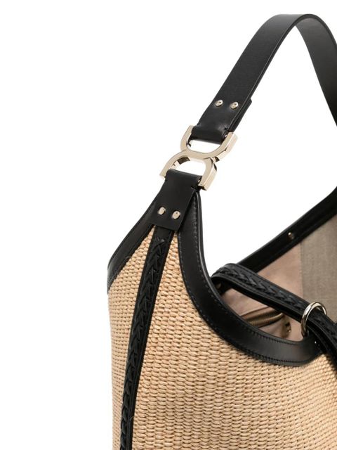 Chloé Marcie raffia tote bag - Brown - zdjęcie produktu nr 2