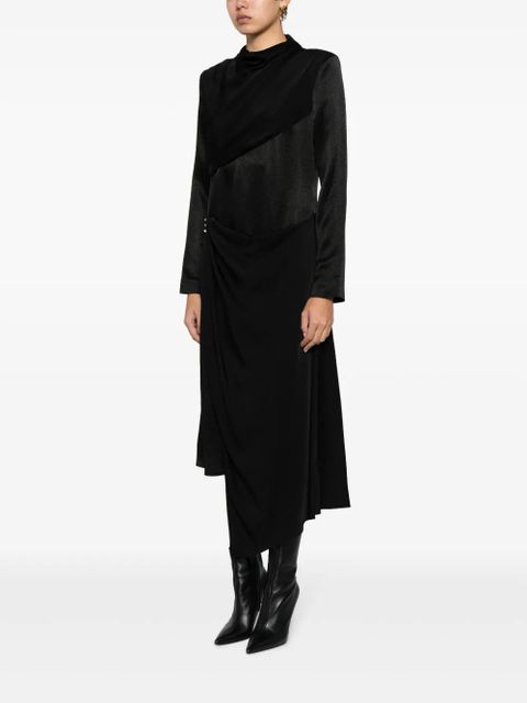 Givenchy crystal-embellished satin midi dress - Black