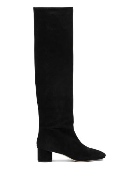 Aeyde 55mm Willa suede block-heel boots - Black - zdjęcie produktu nr 1