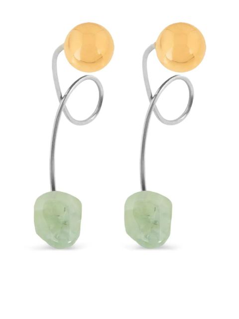 DRIES VAN NOTEN stone stud earrings - Silver - zdjęcie produktu nr 1
