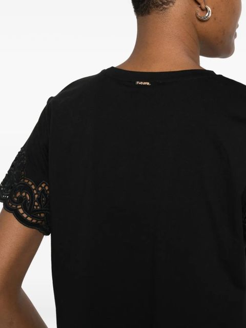 TWINSET lace T-shirt - Black