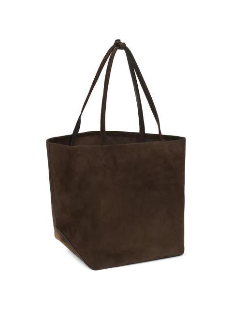 The Row Park Three suede tote bag - Brown