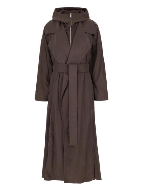 Sportmax hooded belted trench coat - Brown