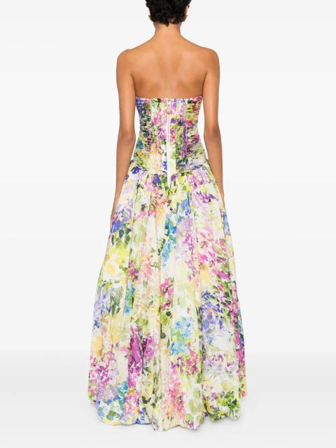 Aje Dahlia floral-print gown dress - Neutrals