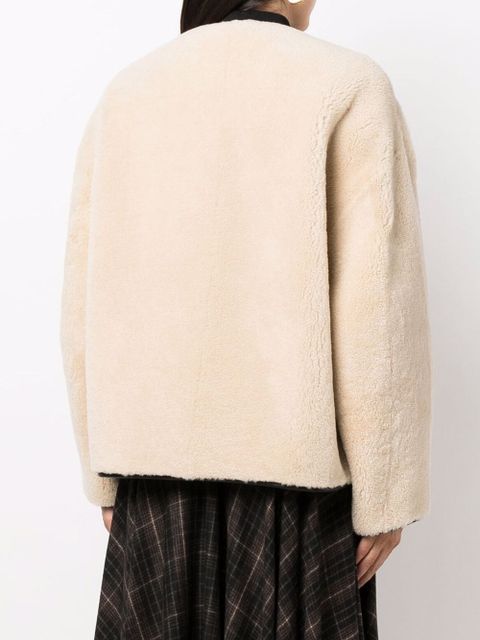 TOTEME Teddy shearling jacket - Neutrals