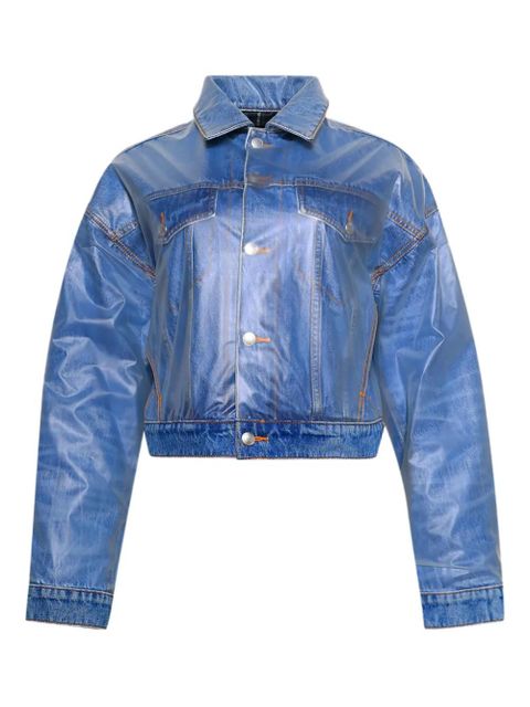 Alexander Wang denim-effect puffer jacket - Blue - zdjęcie produktu nr 1
