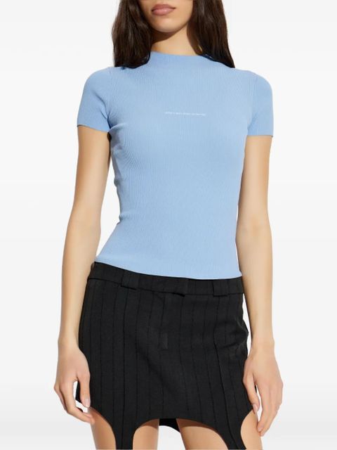 Alexander Wang ribbed short-sleeve T-shirt - Blue