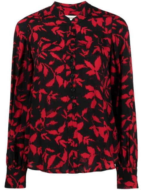 Zadig&Voltaire Twina leaf-print long-sleeve shirt - Black - zdjęcie produktu nr 1