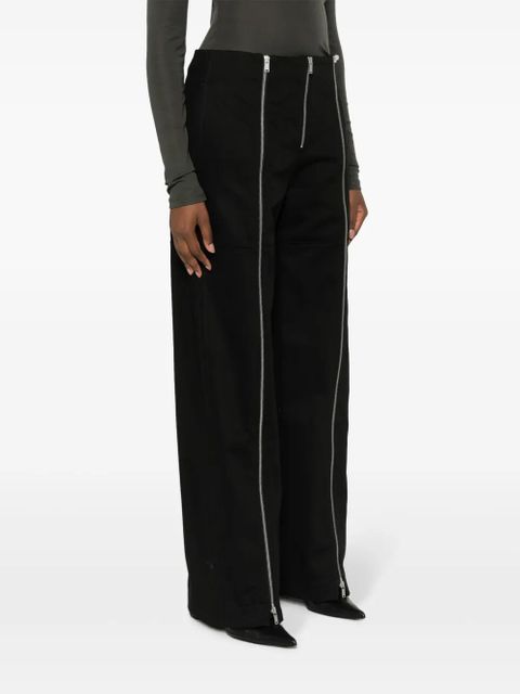 Jil Sander zip-up wide-leg trousers - Black