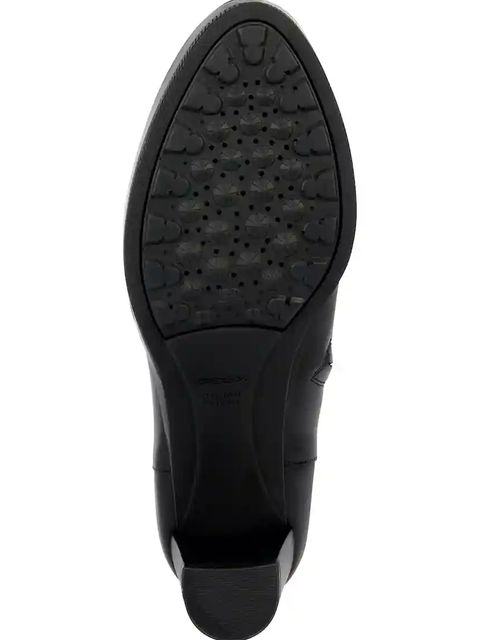 Geox botki skórzane D WALK PLEASURE 60 damskie kolor czarny na słupku D36TEC 00043 C9999