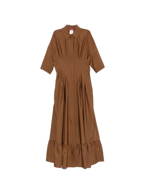 Max Mara ruffled-hem maxi dress - Brown - zdjęcie produktu nr 1