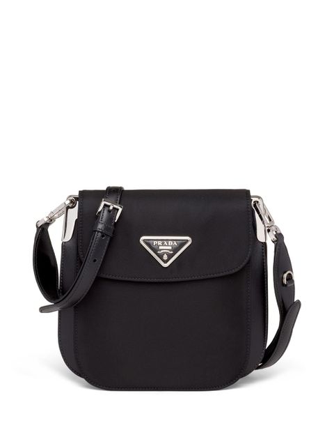 Prada logo plaque shoulder bag - Black - zdjęcie produktu nr 1
