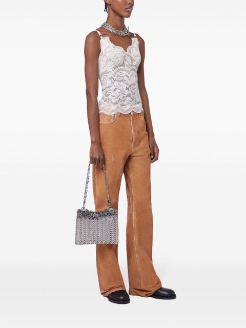 Rabanne lace tank top - White