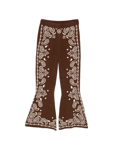 FARM Rio Bohemian Paisley knitted flared trousers - Brown - zdjęcie produktu nr 1