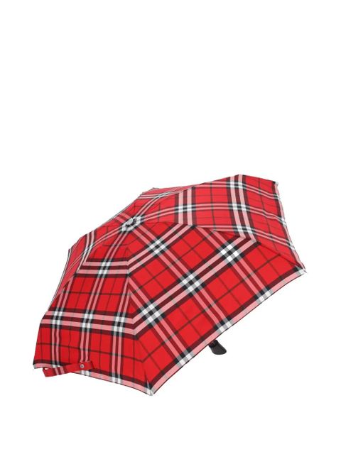 Burberry check folding umbrella - Red