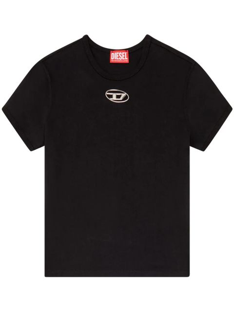 Diesel logo-plaque cotton T-shirt - Black - zdjęcie produktu nr 1