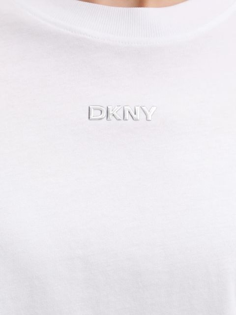 Dkny t-shirt bawełniany damski kolor biały DP6T1662
