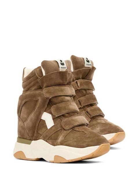 ISABEL MARANT Balskee suede wedge high-top sneakers - Brown - zdjęcie produktu nr 2