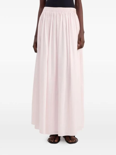 LouLou de Saison Naya gathered flared long skirt - Pink