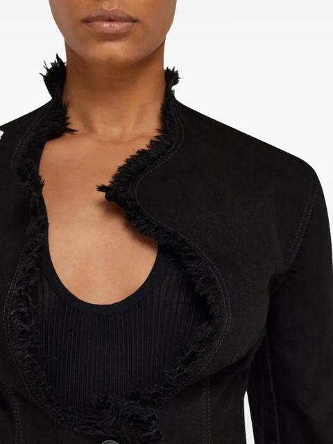 Ferragamo fringed blazer - Black