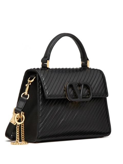 Valentino Garavani small VSling leather tote bag - Black