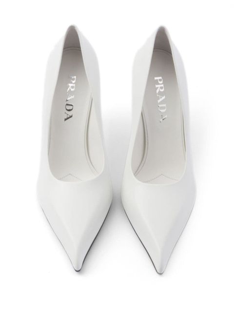 Prada 85mm leather pumps - White