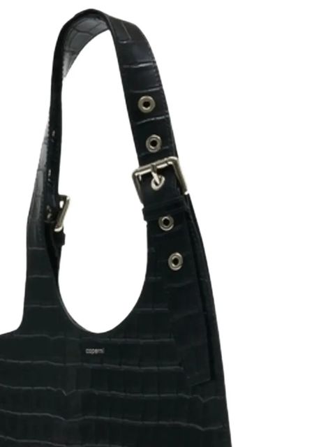 Coperni Croco heart tote shoulder bag - Black