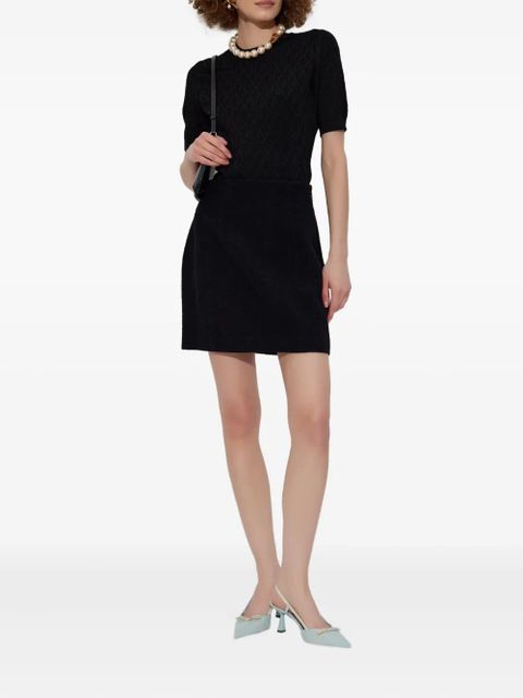 Alessandra Rich A-line mini skirt - Black