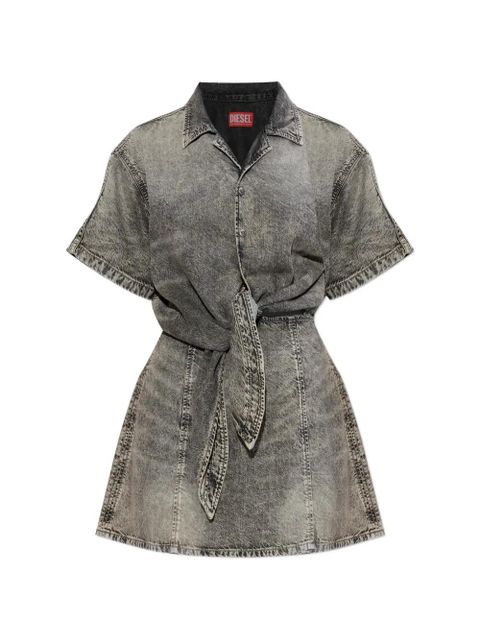 Diesel De-Staly-S tie-waist mini dress - Grey - zdjęcie produktu nr 1